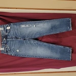 GAP Cheeky Straight High Rise Distressed Jeans